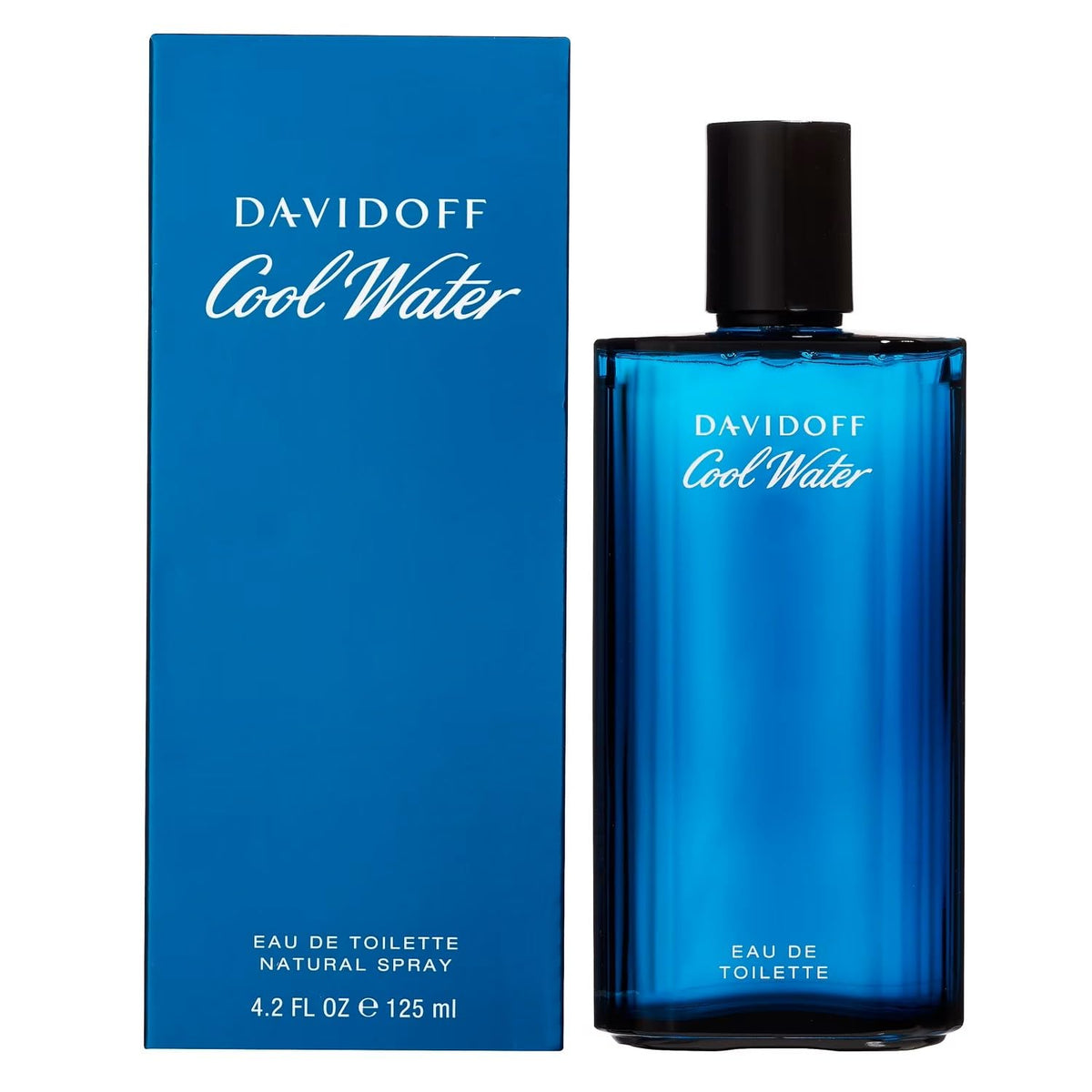 Davidoff Cool Water Eau de Toilette Spray, 4.2 oz (125ml), Men - authentic designer fragrance bottle