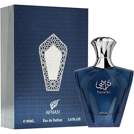 Afnan Turathi Blue Eau de Parfum Spray, 3.0 oz (90ml), Men