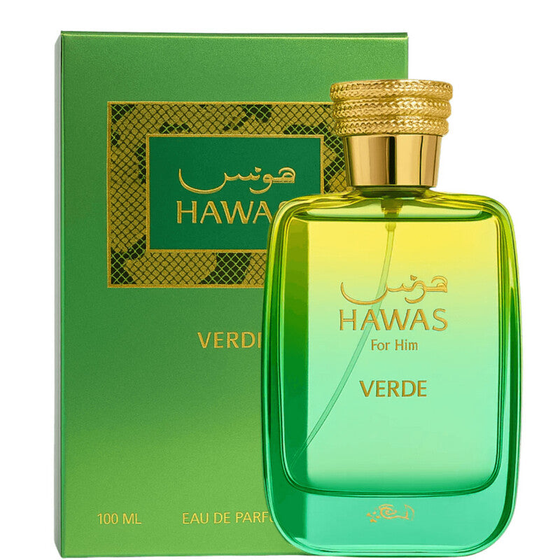 HAWAS VERDE   3.4 oz (100ml)   Eau De Parfum Spray    By RASASI For Men