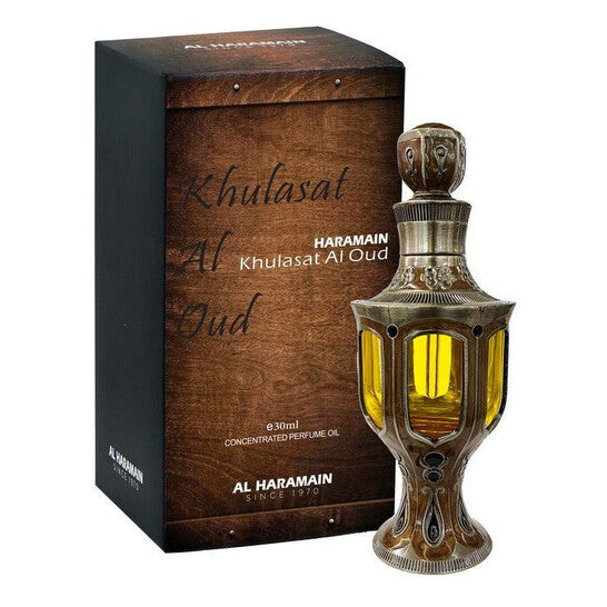 Al Haramain Khulasat Al Oud Eau de Parfum Oil, 1.0 oz (30ml), Unisex