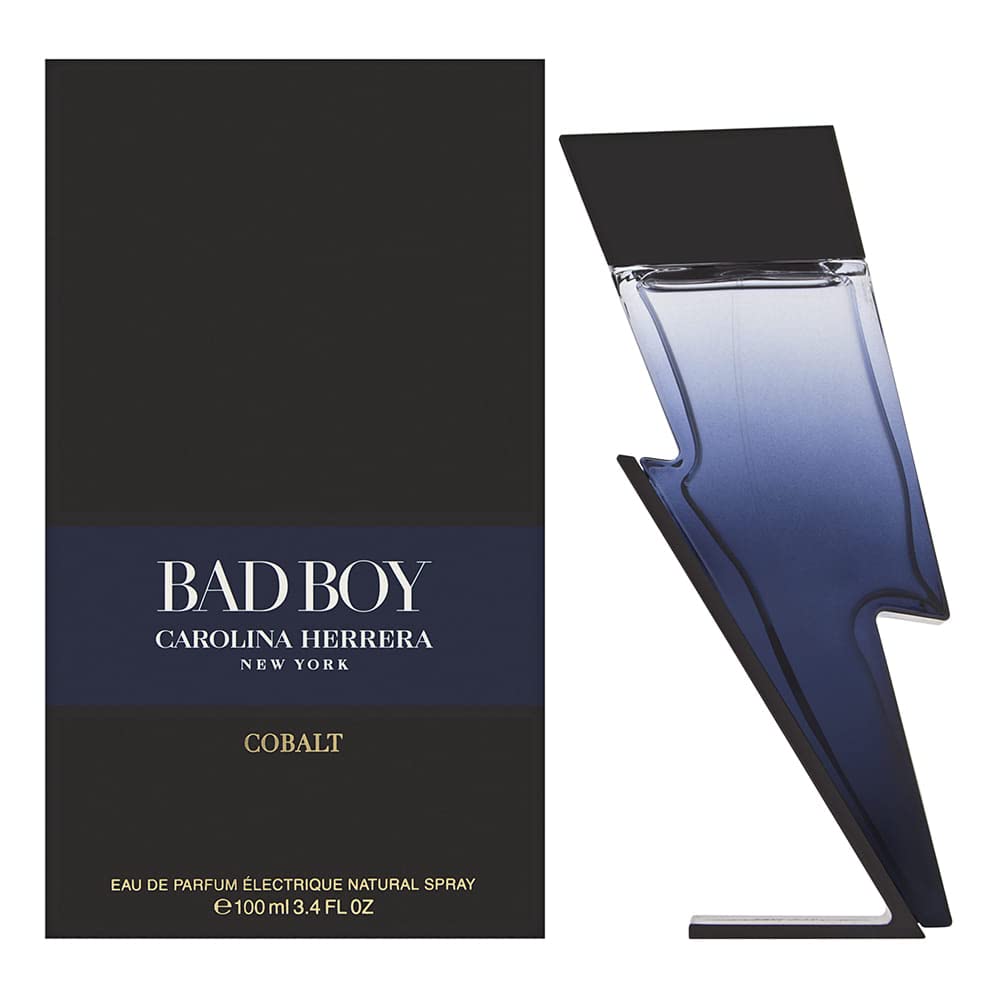 Carolina Herrera Bad Boy Cobalt Eau de Parfum Spray, 3.4 oz (100ml), Men - authentic designer fragrance bottle