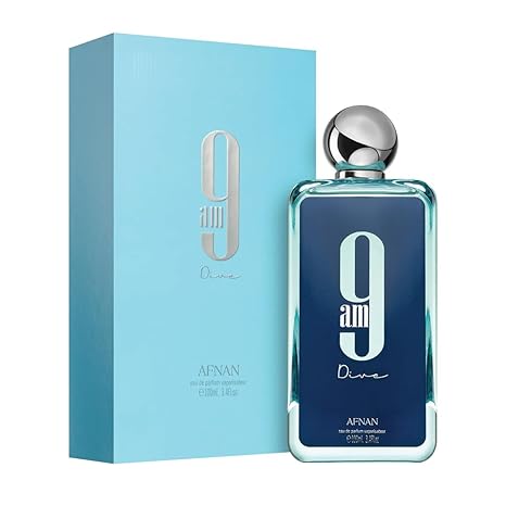 Afnan 9AM Dive Eau de Parfum Spray, 3.4 oz (100ml), Unisex