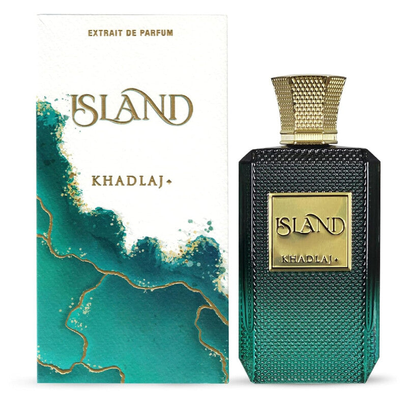 Khadlaj Island Extrait de Parfum Spray, 3.3 oz (100ml), Unisex - authentic designer fragrance bottle