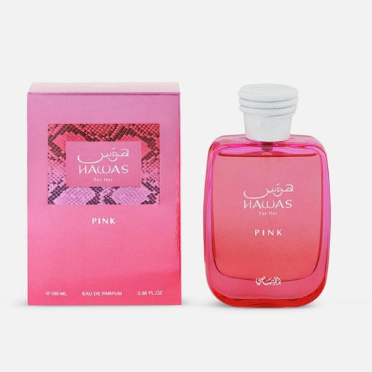 HAWAS PINK   3.4 oz (100ml)   Eau De Parfum Spray    By RASASI For Women - Perfume Outlet