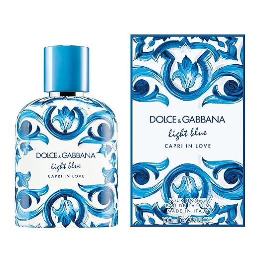 LIGHT BLUE CAPRI IN LOVE   3.4 oz (100ml)   Eau De Parfum Spray    By DOLCE AND GABBANA For Men